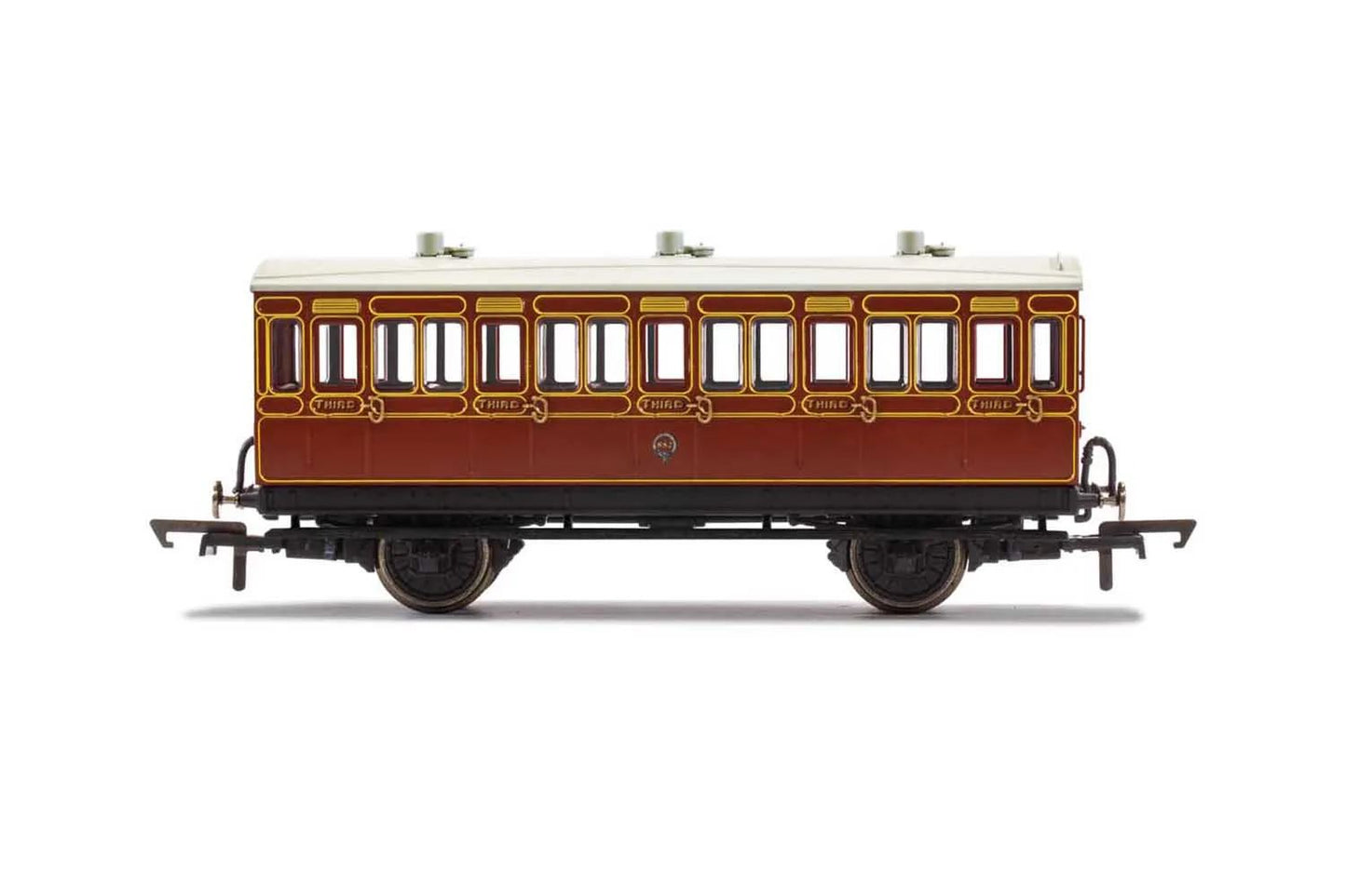 Hornby LB&SCR, 4 Wheel Coach, 3rd Class, Fitted Lights, 882 - Era 2
