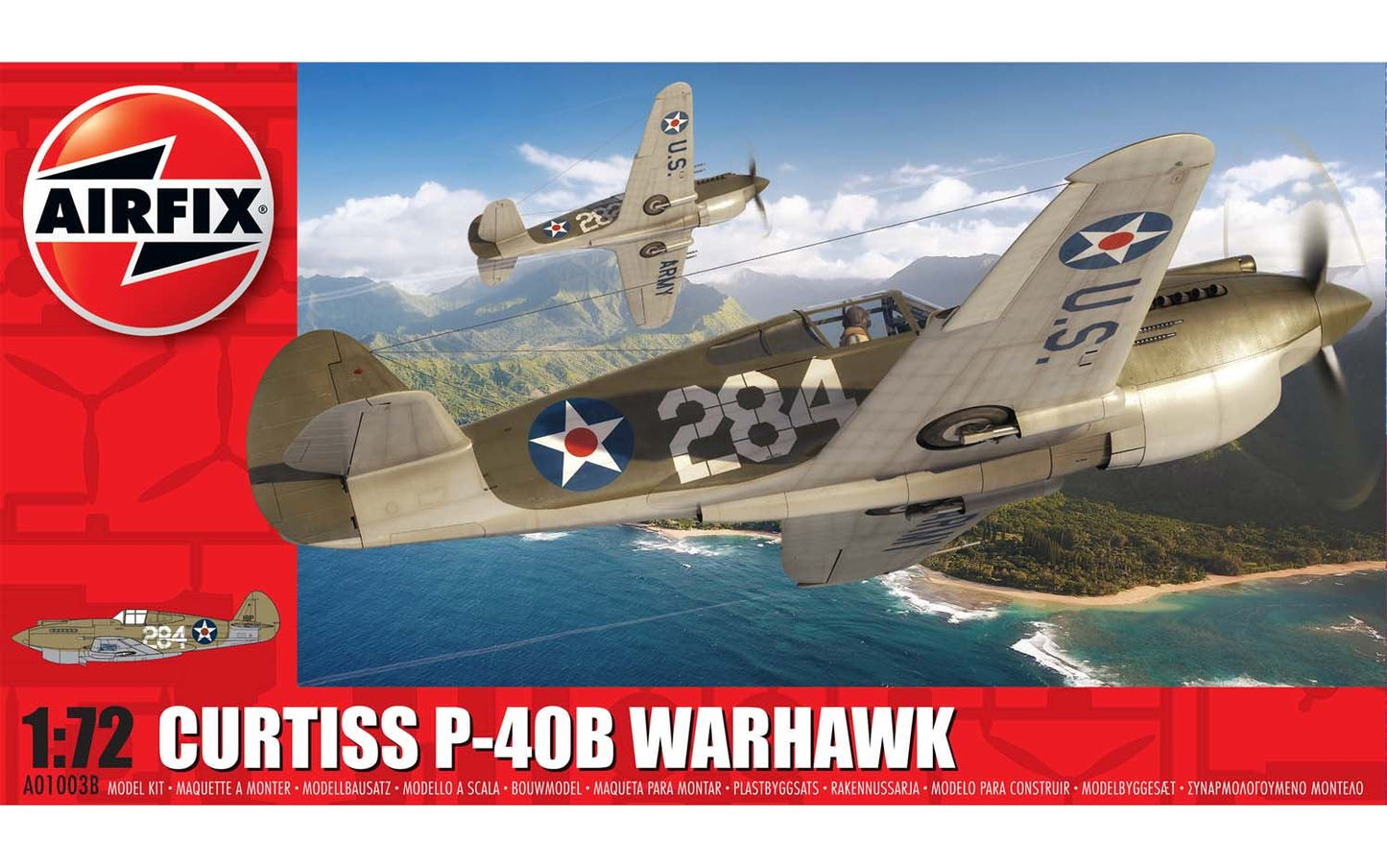 Airfix A01003B Curtiss P-40B Warhawk Aircraft Model Kit
