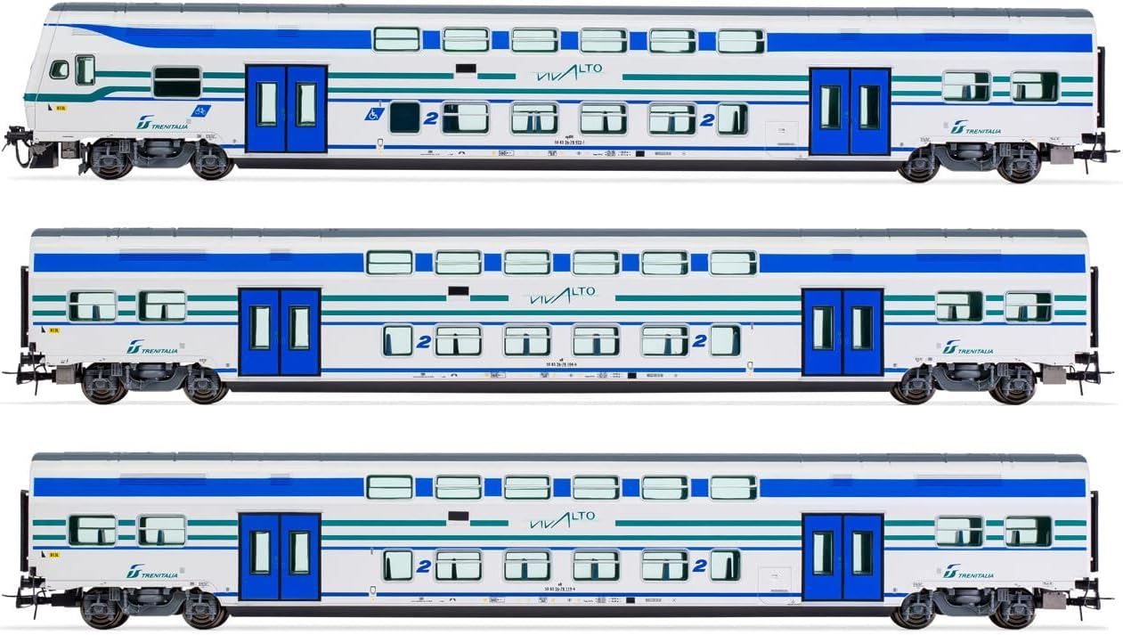 Lima Expert FS Trenitalia 3-unit pack Vivalto coaches 1 with drivers cab and 2 intermediate coaches in Vivalto