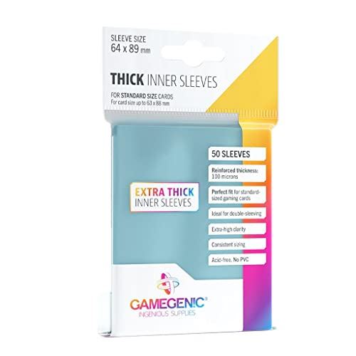 Gamegenic Thick Inner Card Sleeves: Clear - 50 Sleeves