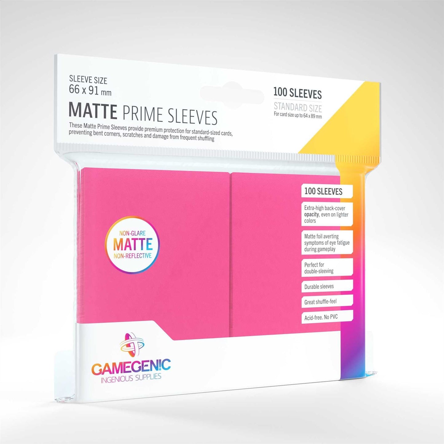 Gamegenic Matte Prime Sleeves Pink 100 Sleeves