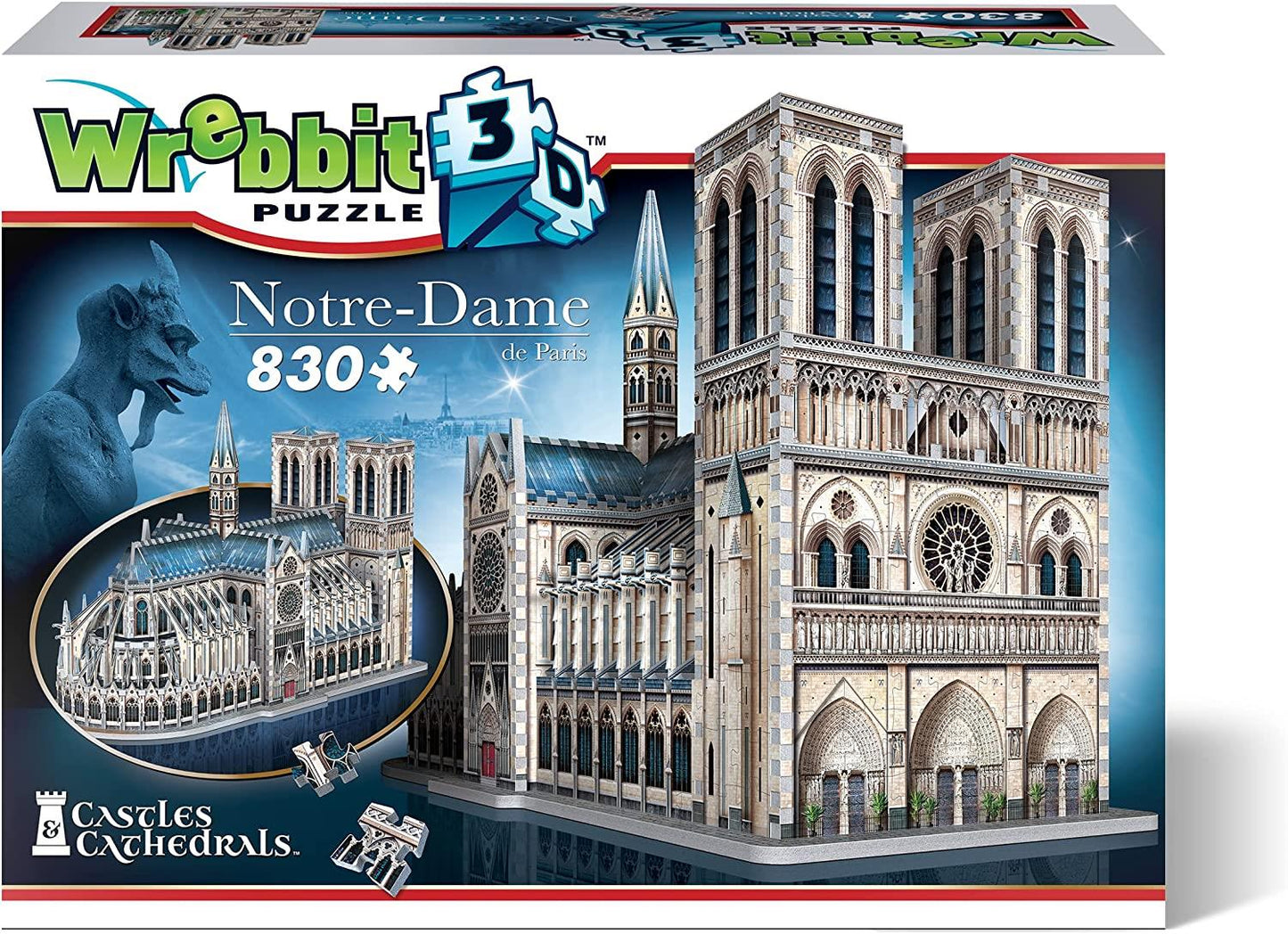 Wrebbit 3D Notre Dame Cathedral Jigsaw Puzzle - 830 Pieces