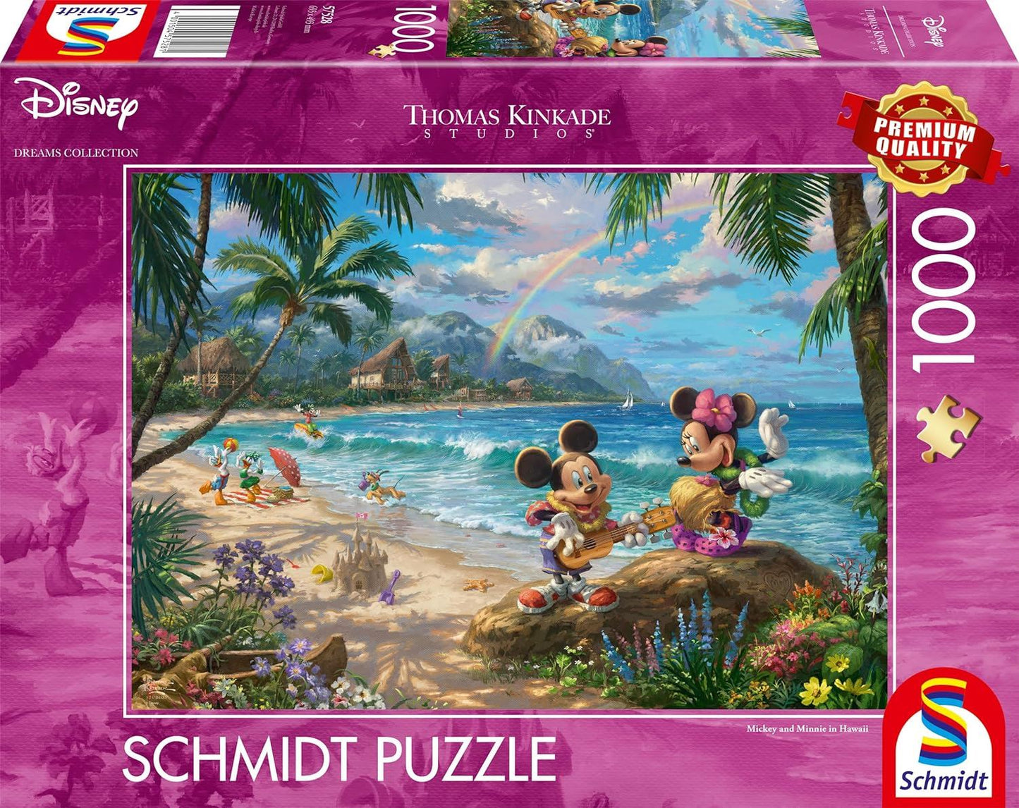 Thomas Kinkade: Disney Minnie & Mickey in Hawaii 1000 Piece Jigsaw Puzzle