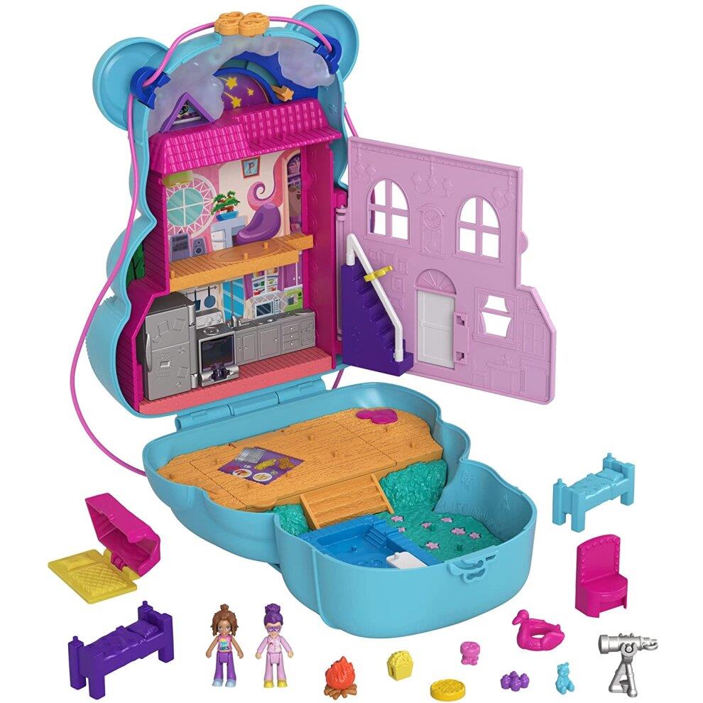 Polly Pocket Sleepover Teddy Compact Playset
