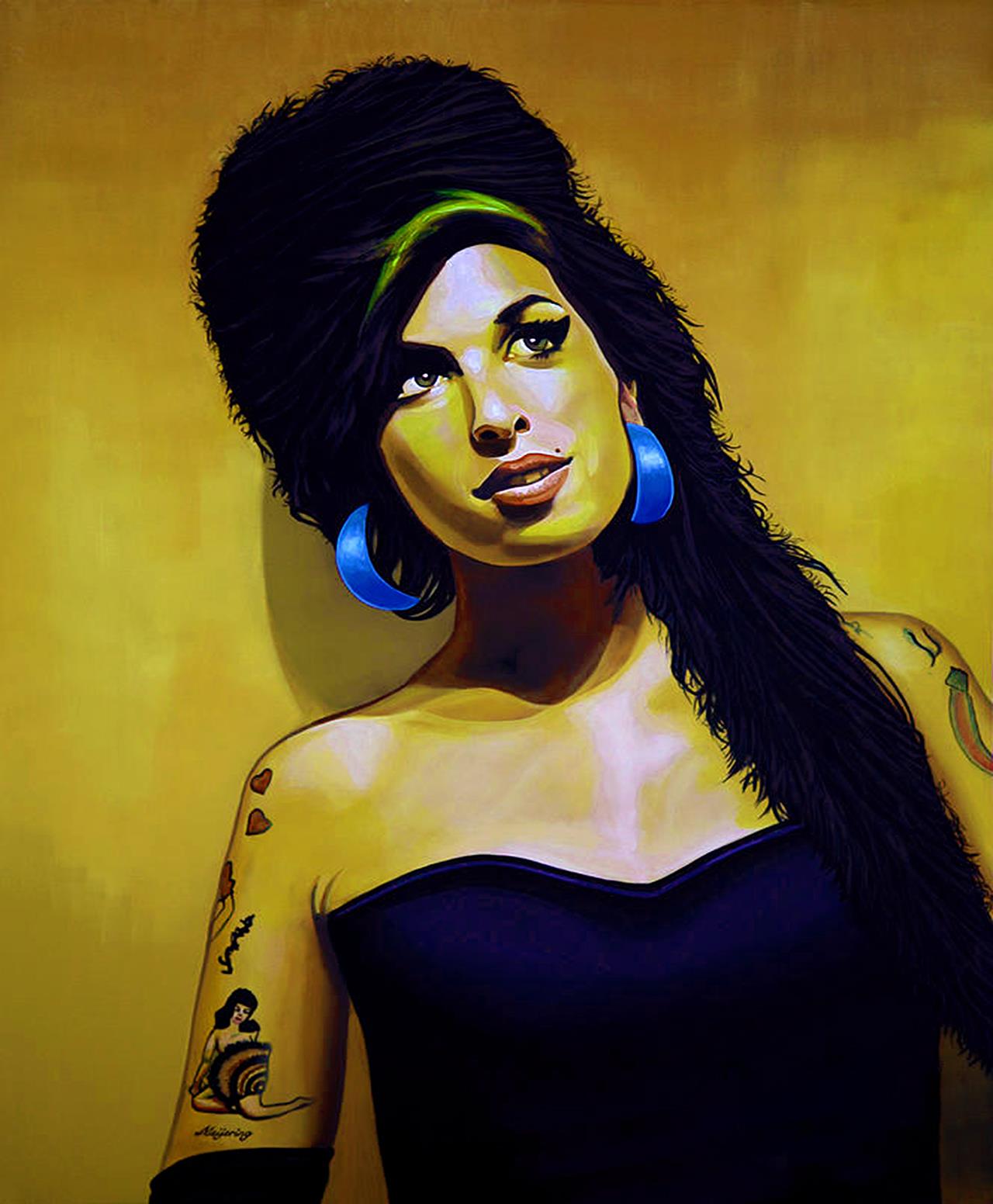 Amy Winehouse 60cm x 49.5cm Large Metal Sign