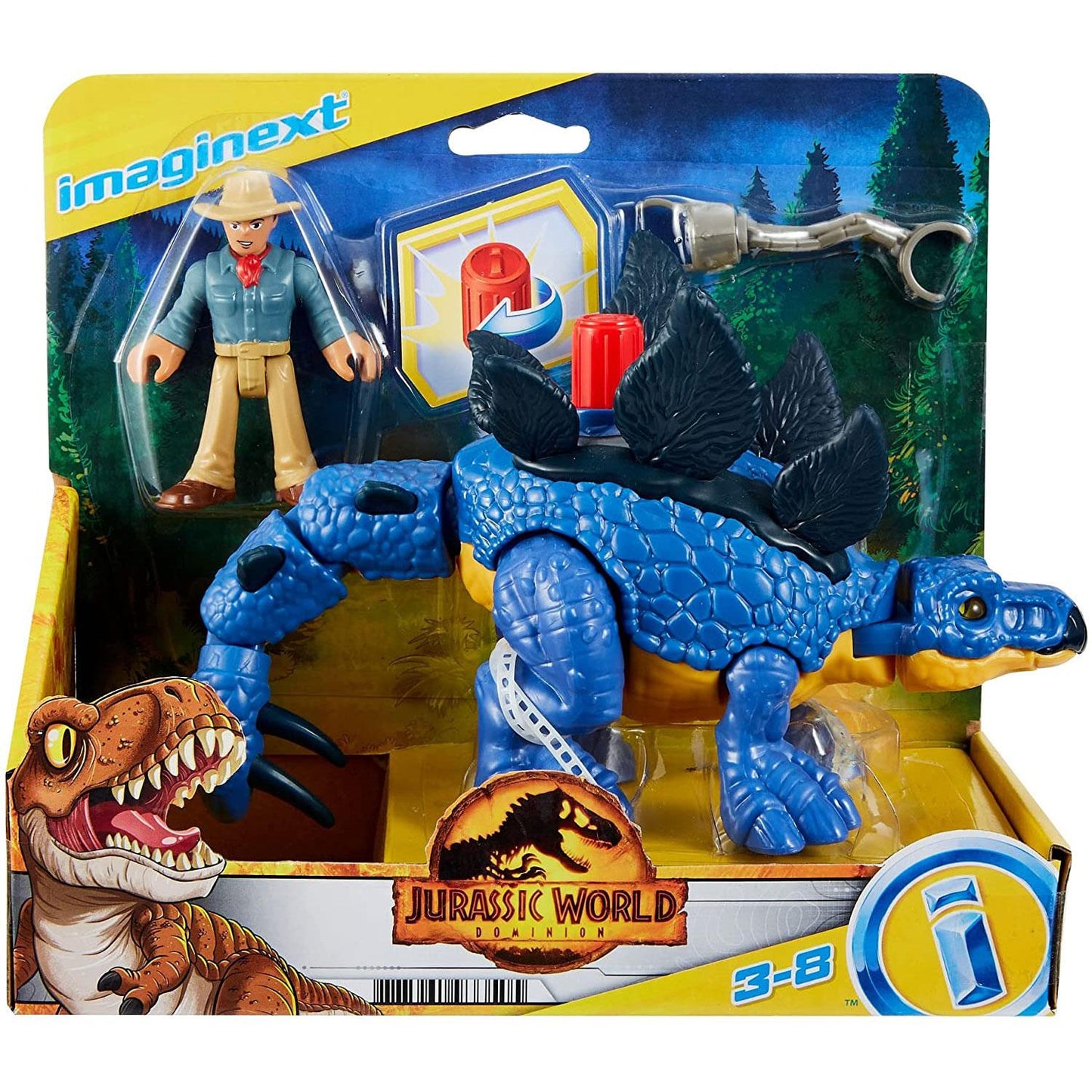 Stegosaurus & Dr. Grant (Jurassic World Dominion) Figures