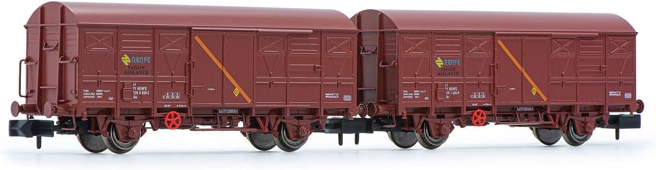 Arnold RENFE 2-unit Pack 2-Axle Closed Wagon J2 Vagones Aislantes Period IV-V