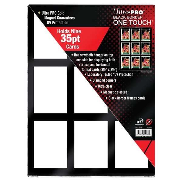 Ultra Pro 35PT 9 Card Black Border UV ONE-TOUCH Magnetic Holder