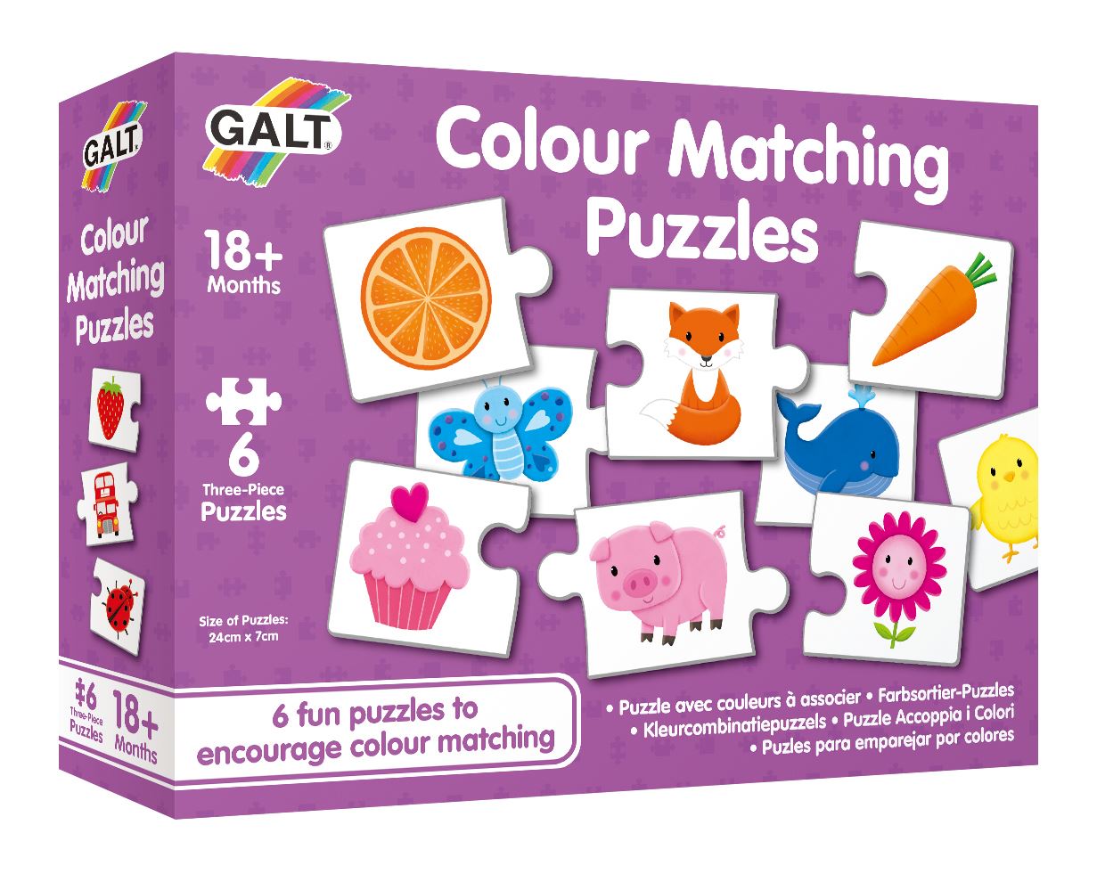 Galt Toys - Colour Matching Learning Puzzles - 6 Pieces