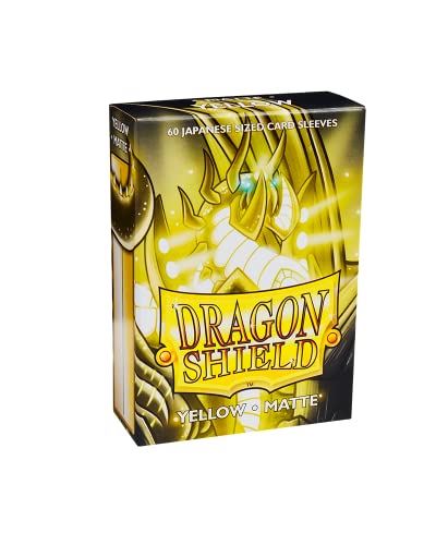 Dragon Shield Matte Yellow Japanese Size Card Sleeves - 60 Sleeves