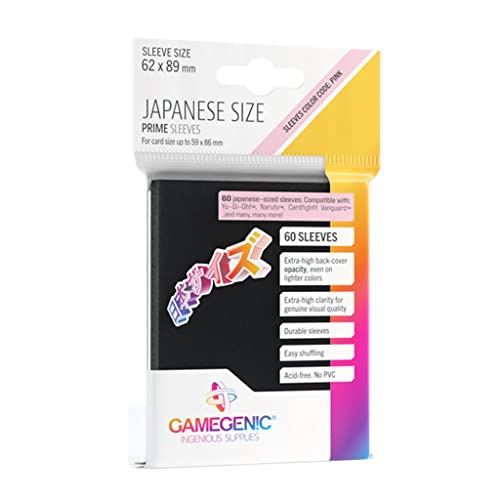 Gamegenic Prime Japanese Sized Sleeves Black - 60 Sleeves