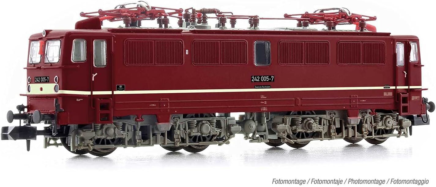 Arnold DR Electric Locomotive Class 242 Red Livery With Small Decor Line Period IV with DCC decoder