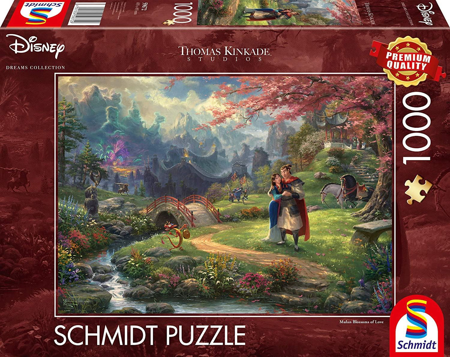 Schmidt Thomas Kinkade: Disney Mulan Blossoms of Love Jigsaw Puzzle - 1000 Pieces