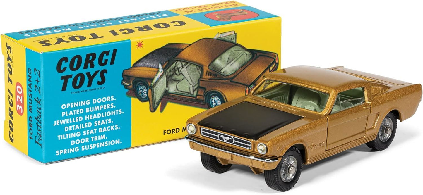 Corgi Ford Mustang Fastback Coupe, Gold & Black Car