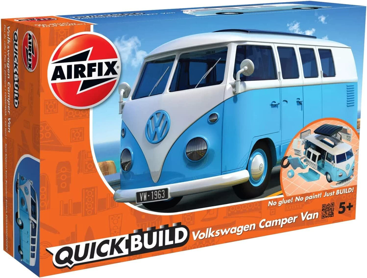 Airfix QUICKBUILD VW Camper Van blue