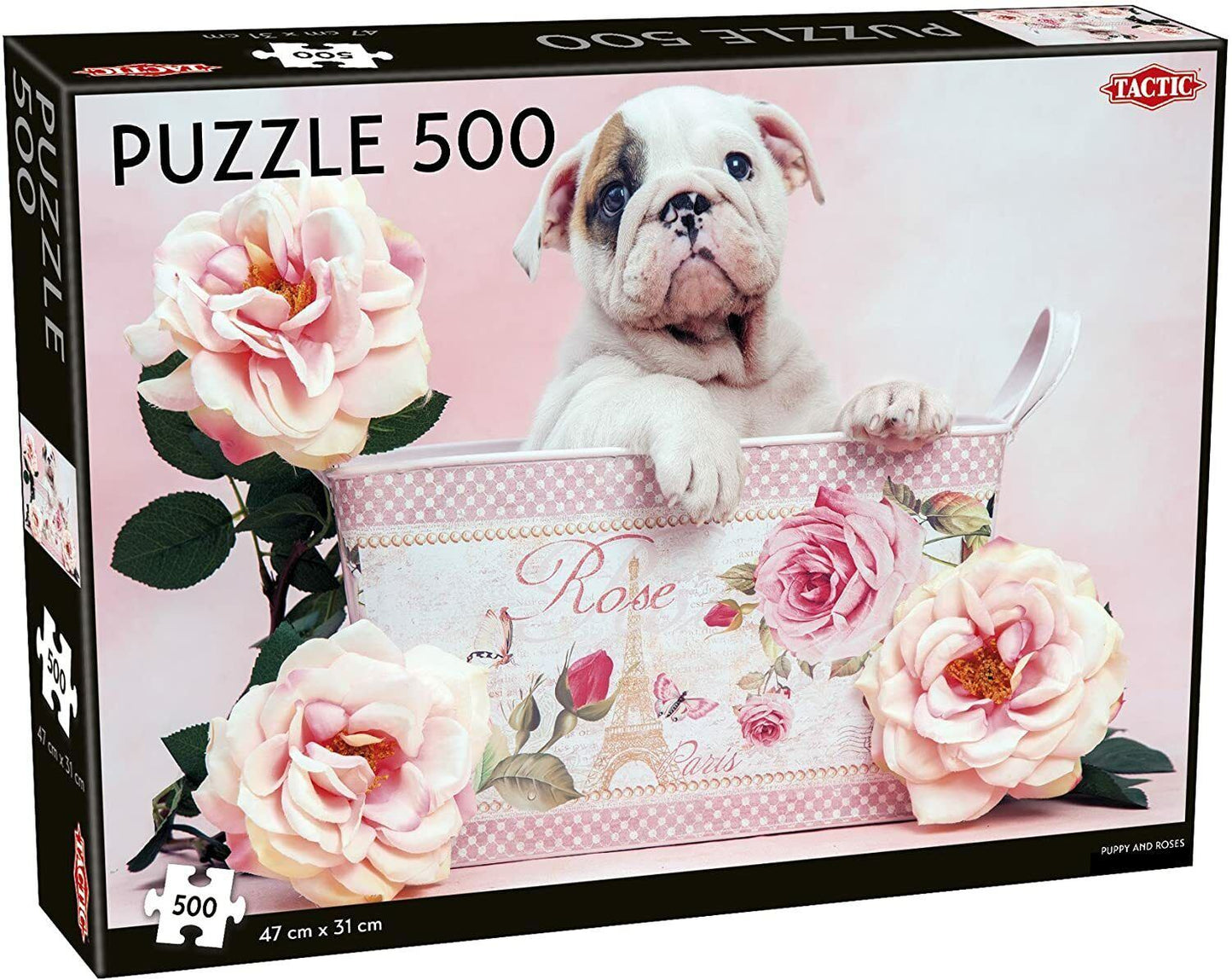 Puppy & Roses 500 Piece Jigsaw Puzzle