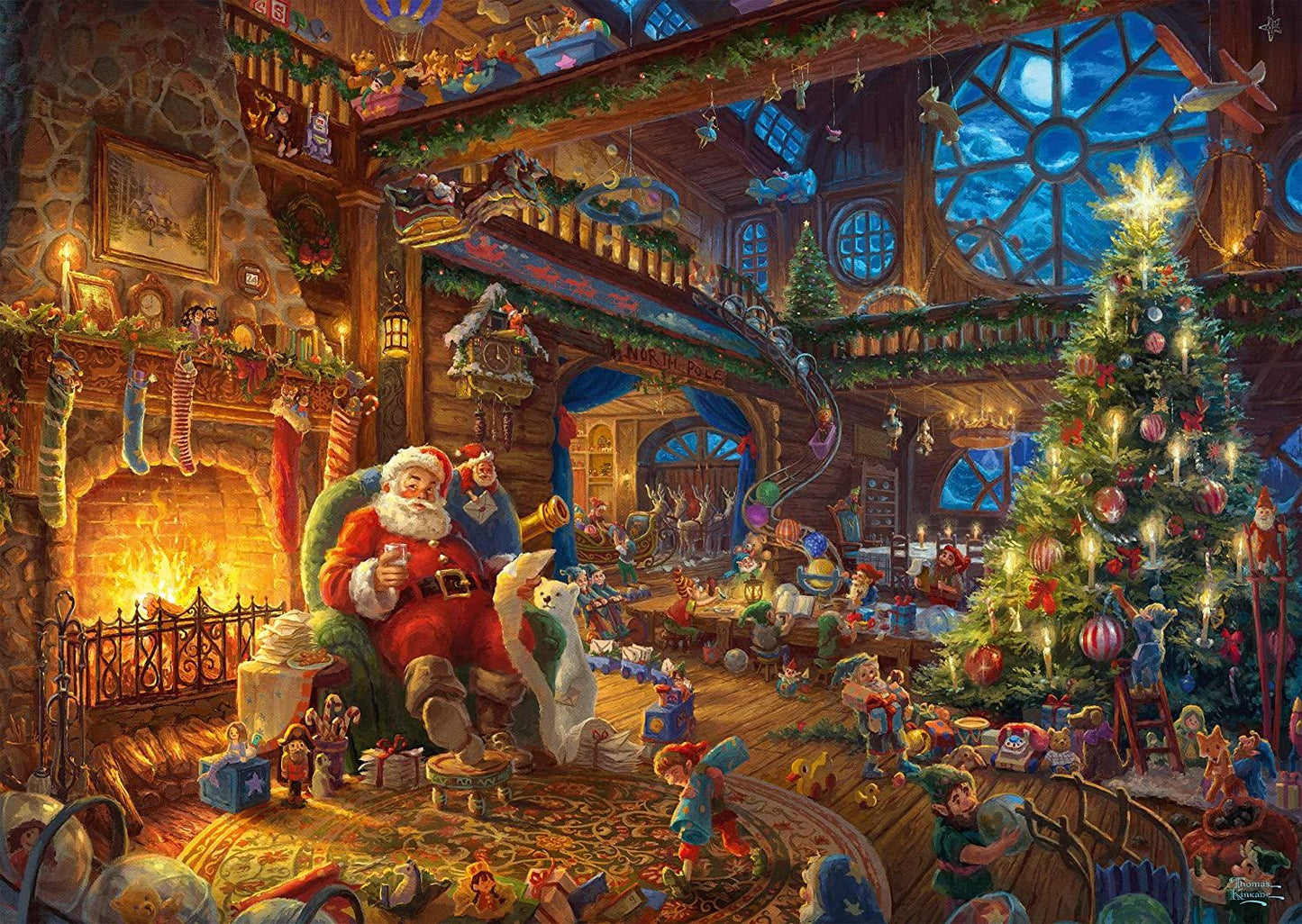 Thomas Kinkade Santa Claus and his Elves 1000 Piece Jigsaw Puzzle