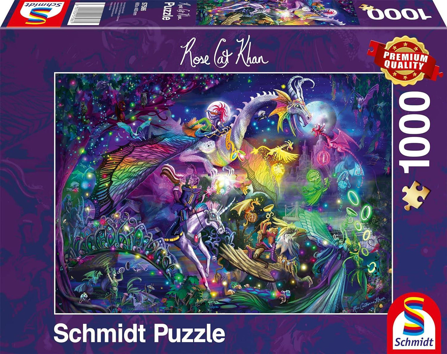 Schmidt Rose Cat Khan: Summer Night Circus 1000 Piece Jigsaw Puzzle