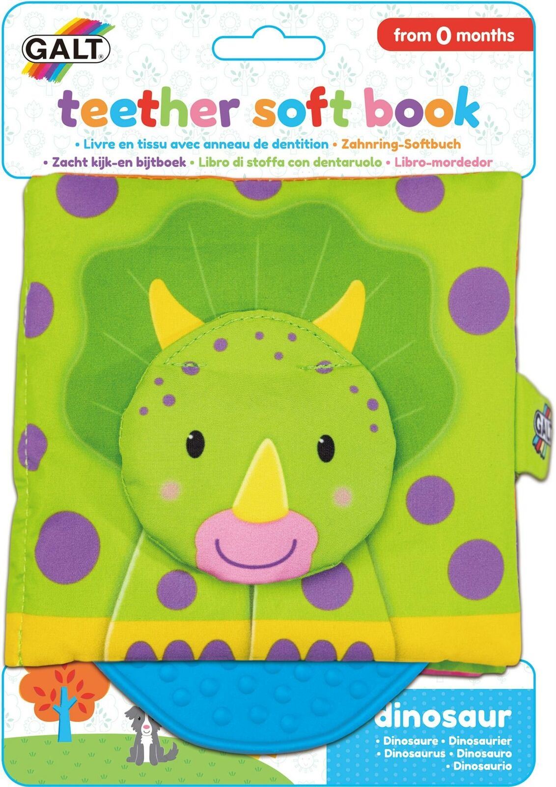 Galt Toys - Soft Dinosaur Book Teether Toy