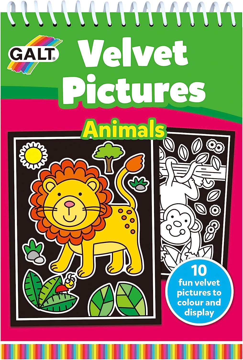 Galt Toys - Animals Velvet Colouring Book
