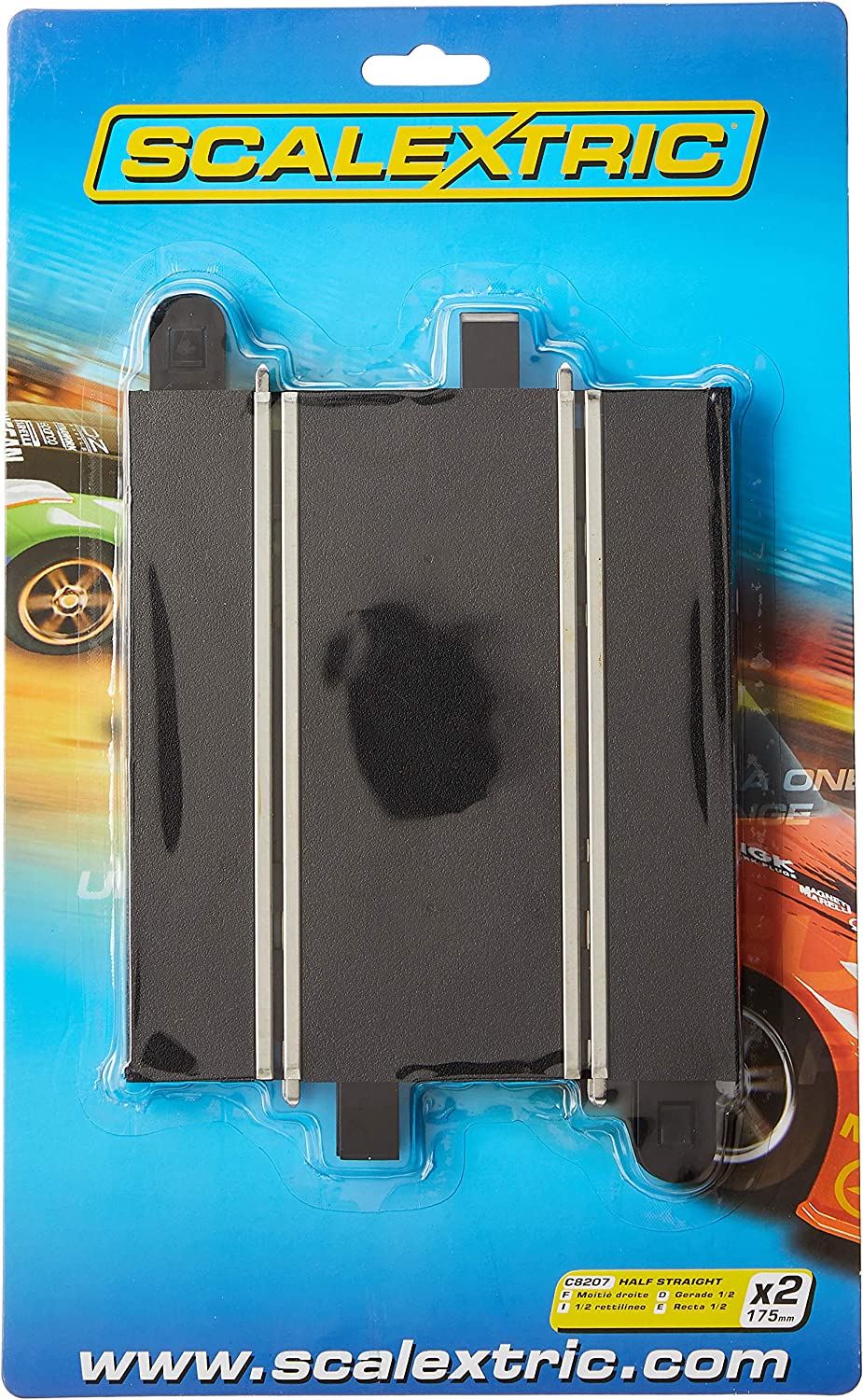 Half Straight 175mm (Set Of 2) Scalextric Accessory Pack