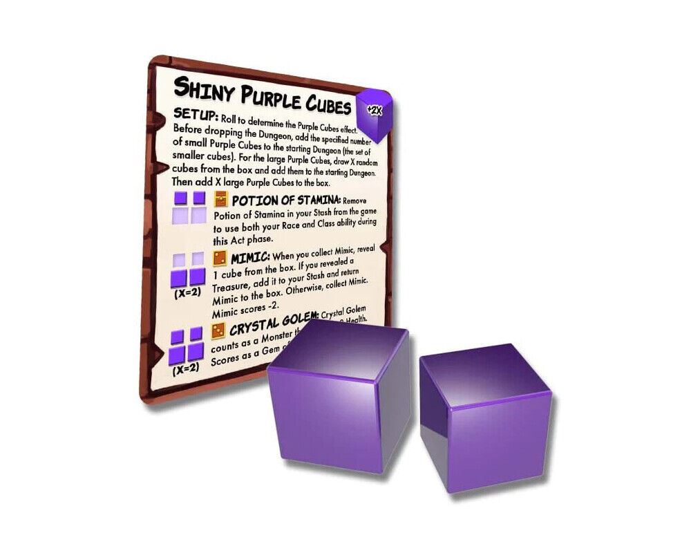 Dungeon Drop Expansion: Shiny Purple Cubes Board Game