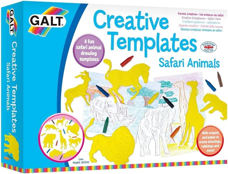 Galt Toys - Safari Animals Creative Templates Set