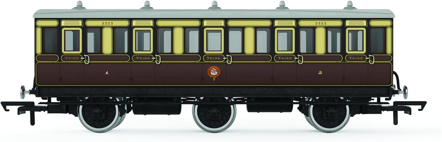 Hornby GWR, 6 Wheel Coach, 3rd Class, 2523 - Era 2/3