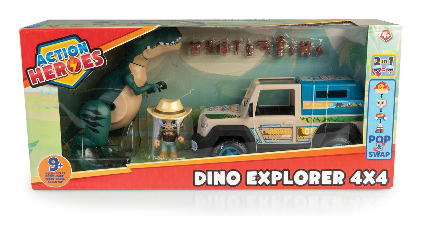 Action Heroes Dino Explorer 4x4 Set