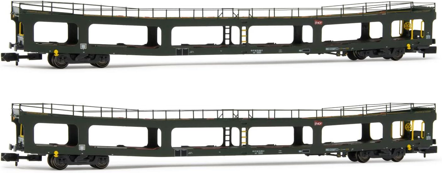Arnold SNCF 2-unit set DD DEV 66 Autotransporter Green with White Logo Carmillon Livery Period VI