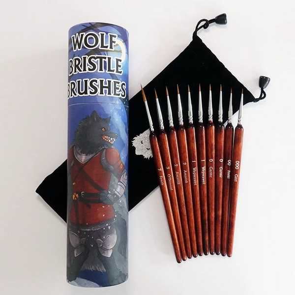 Wolf Bristle Brush Set (10 brushes) Chronicle RPG Accessories