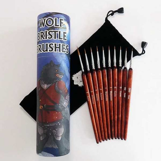 Wolf Bristle Brush Set (10 brushes) Chronicle RPG Accessories