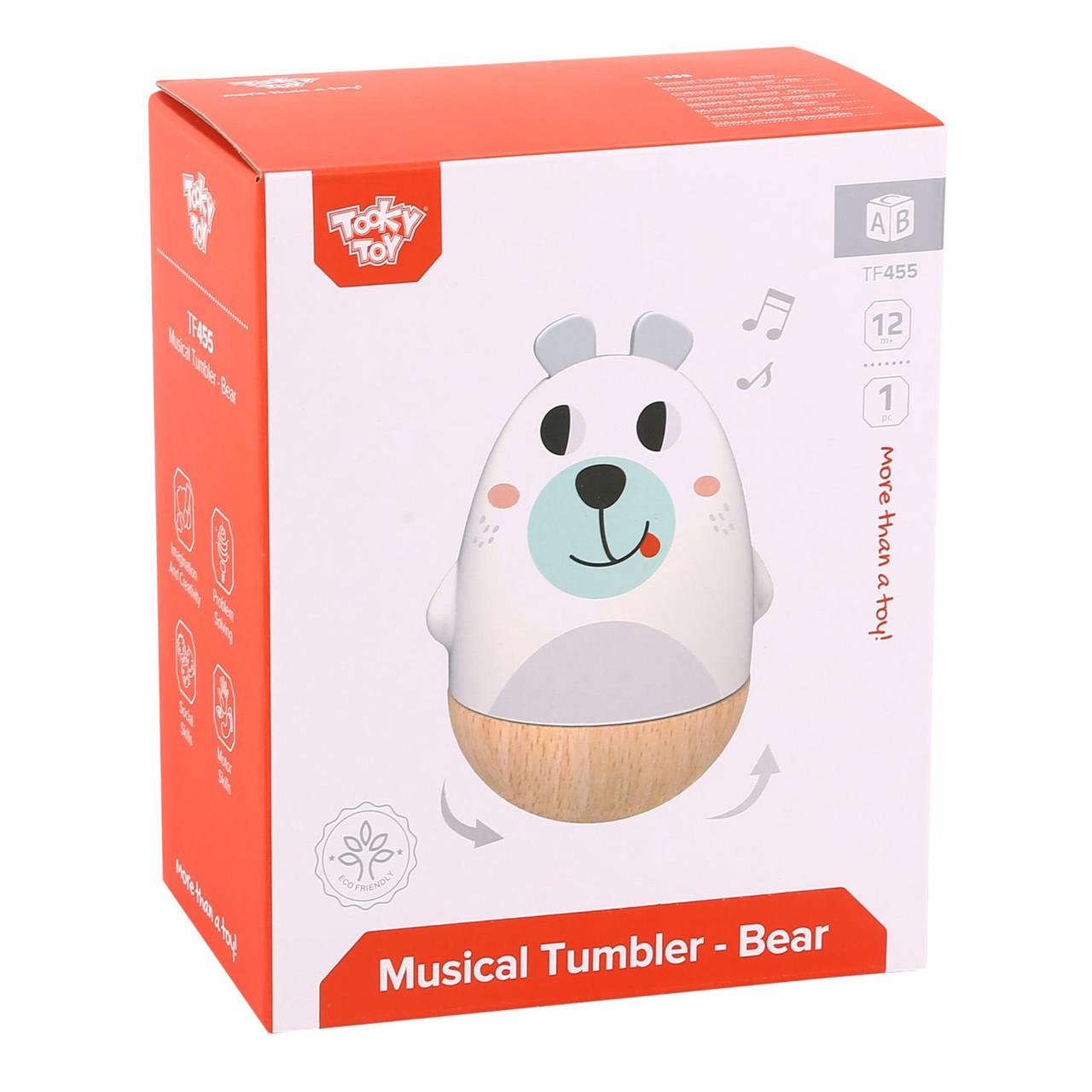 Tooky Toy Wooden Musical Tumbler - Bear