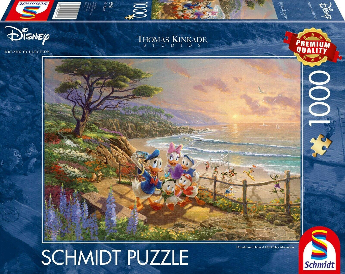 Thomas Kinkade: Disney Donald & Daisy, A Duck Day Afternoon Jigsaw Puzzle - 1000 Pieces