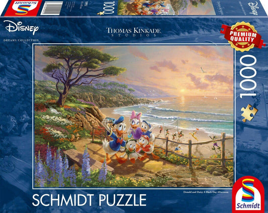 Thomas Kinkade: Disney Donald & Daisy, A Duck Day Afternoon Jigsaw Puzzle - 1000 Pieces