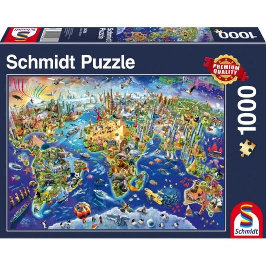 Schmidt Discover the World Premium Quality Jigsaw Puzzle - 1000 Pieces
