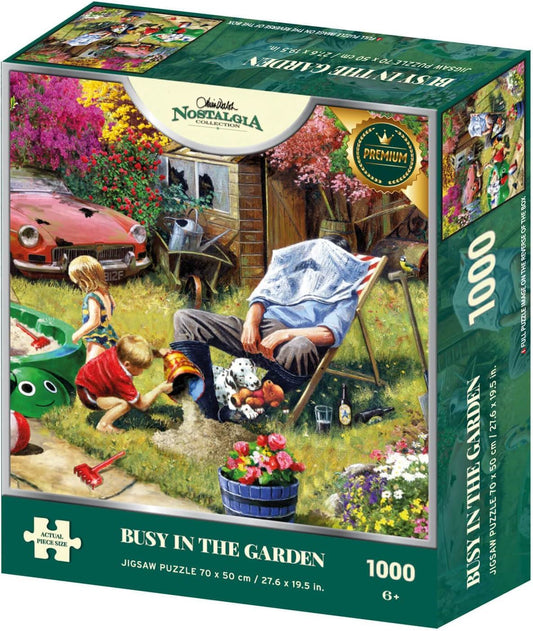 Kevin Walsh Nostalgia Collection Busy In The Garden 1000 Piece Jigsaw Puzzle