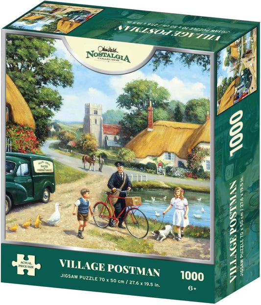 Kevin Walsh Nostalgia Collection Village Postman 1000 Piece Jigsaw Puzzle
