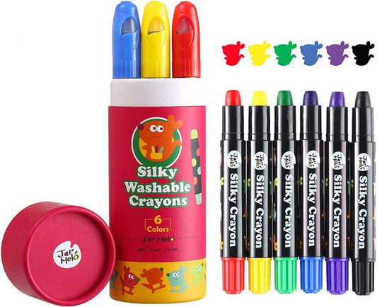 Baby Roo Silky Washable Crayons - 6 Colours