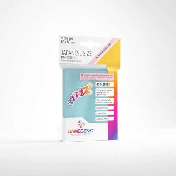 Gamegenic Prime Japanese Sized Sleeves Clear - 60 Sleeves