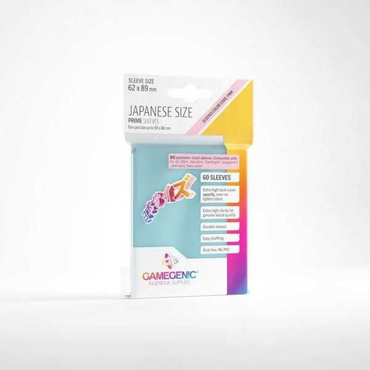 Gamegenic Prime Japanese Sized Sleeves Clear - 60 Sleeves