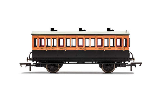 Hornby LSWR, 4 Wheel Coach, 3rd Class, 308 - Era 2
