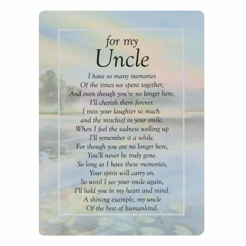 Graveside Memorial Cards - For My Uncle