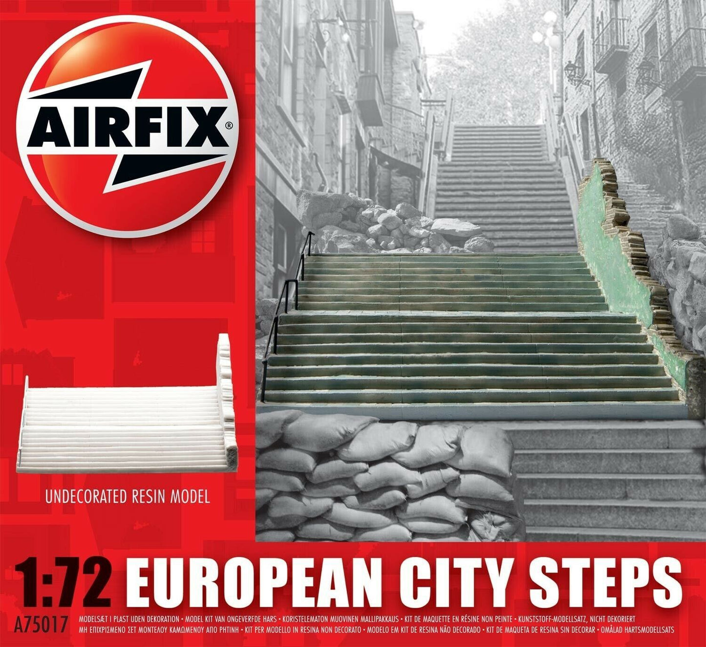 European City Steps Resin Ruined Buildings Air Fix Model Kit