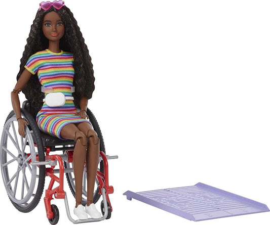 Barbie Fashionistas Brunette Doll With Wheelchair and Ramp