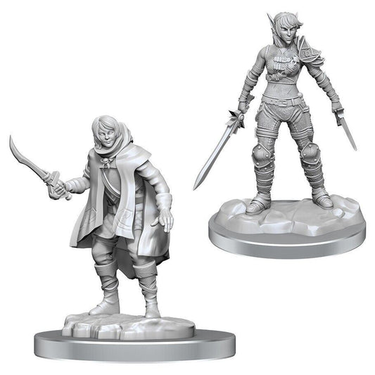 D&D Nolzur's Marvelous Unpainted Miniatures: Elf Rogue & Half-Elf Rogue Protege