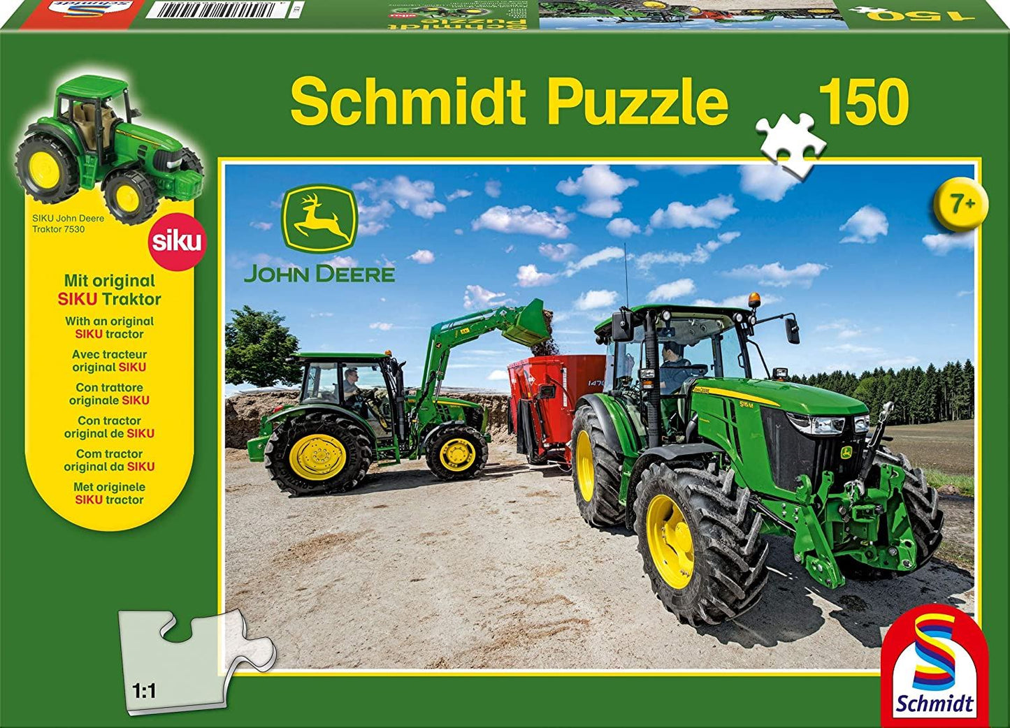 John Deere: 5M Series Tractors Jigsaw Puzzle - 150 Pieces (inc. SIKU Tractor model)