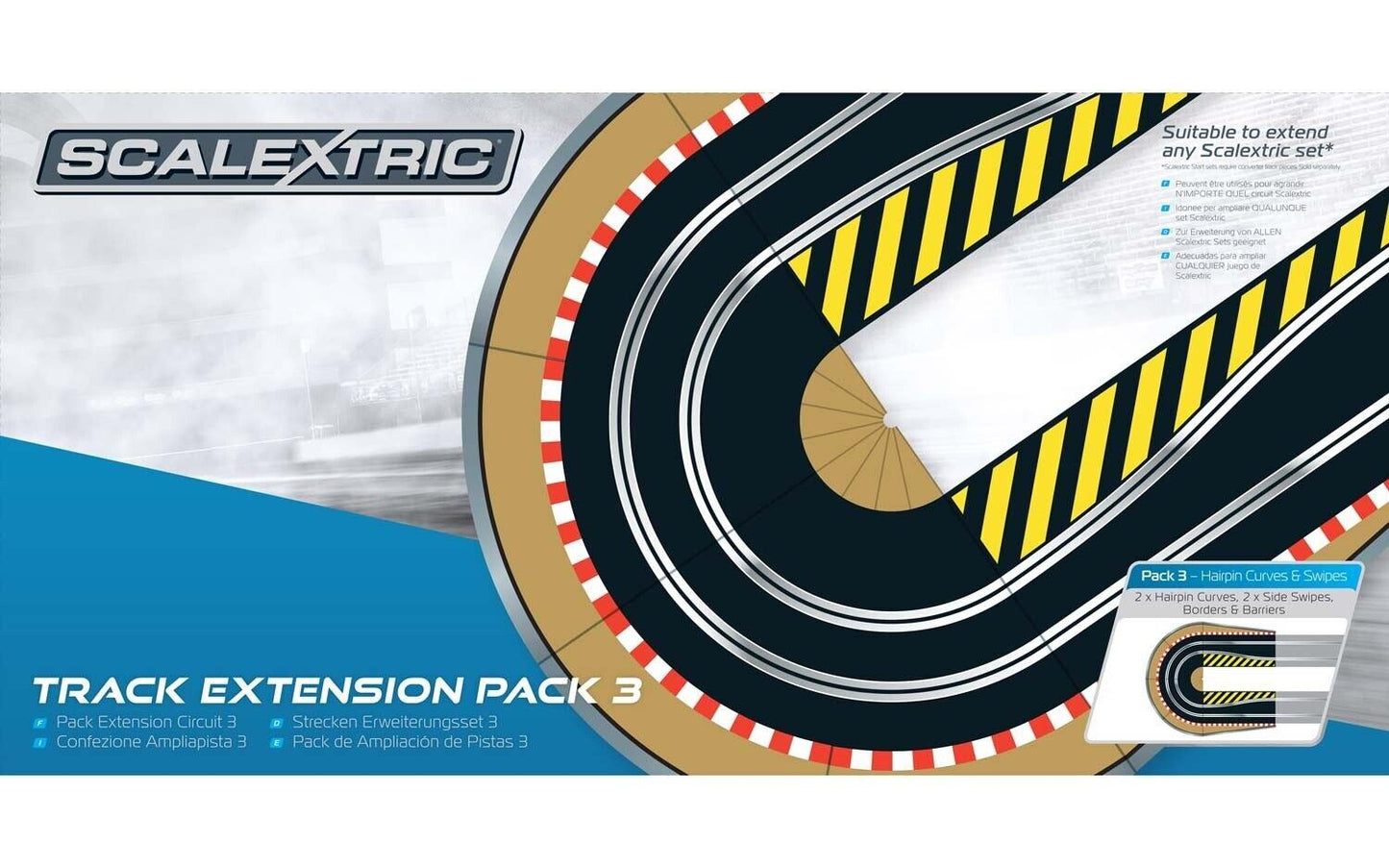 Hairpin Curve Track Extension Pack 3 Scalextric Accessory Pack