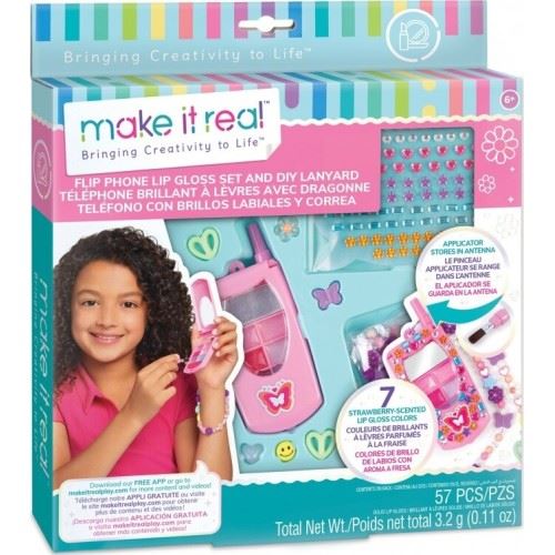 Make It Real Flip Phone Lip Gloss Set and DIY Lanyard