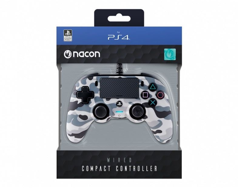 Nacon Wired Compact Controller Grey Camo Playstation 4	